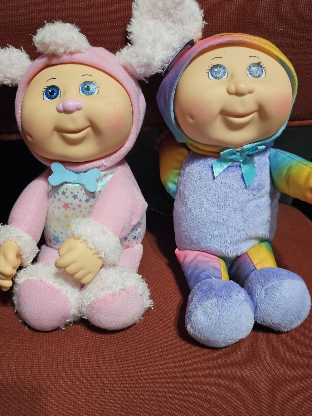 Plush Baby Doll Toy - Pink & Rainbow Soft Cuddly Dolls
